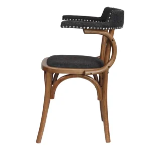mobiliario-contract-sillon madera tapizada color.negro EMILY 2 1